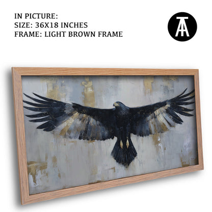 Artwork in Light Brown Frame