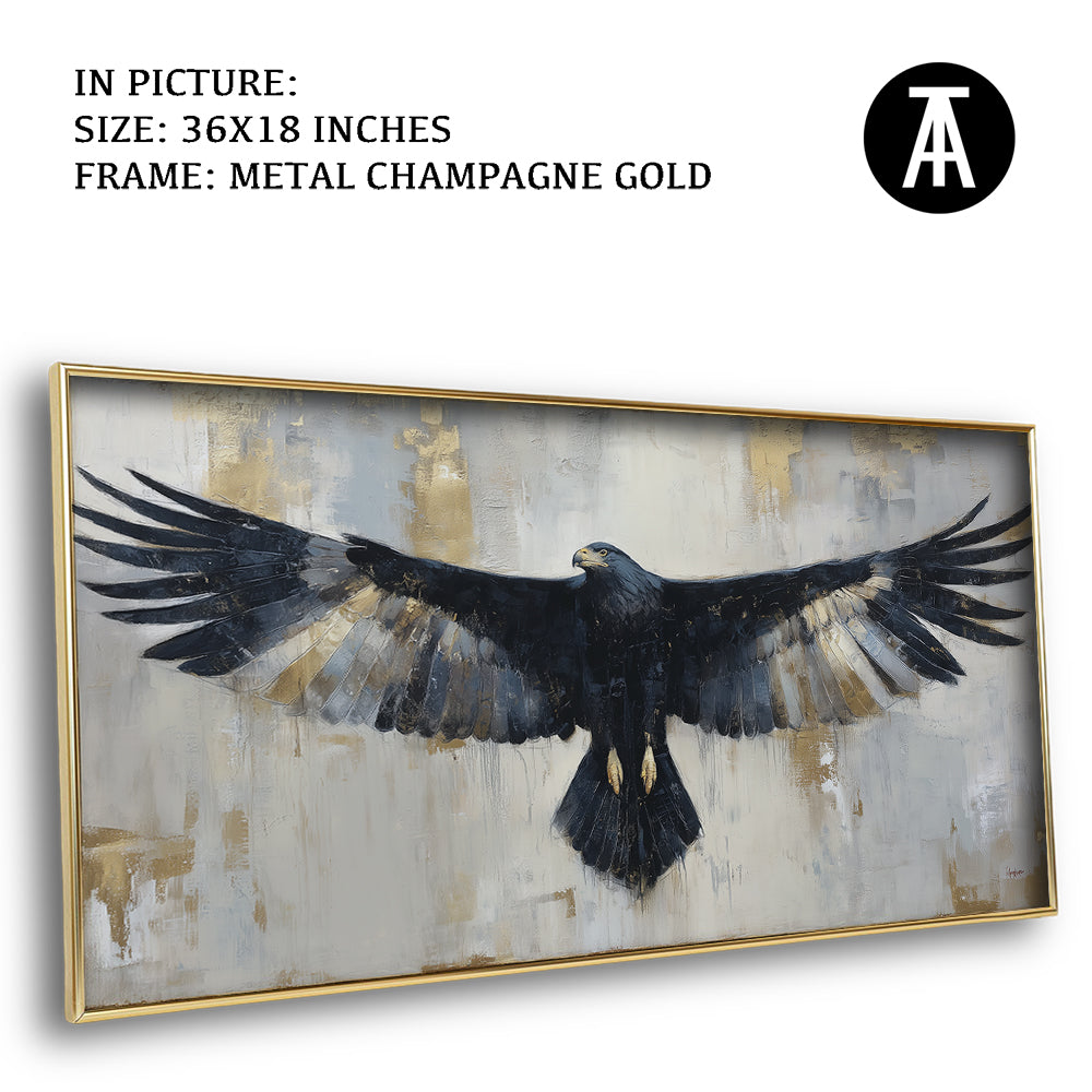 Artwork in Metal Champagne Gold Frame