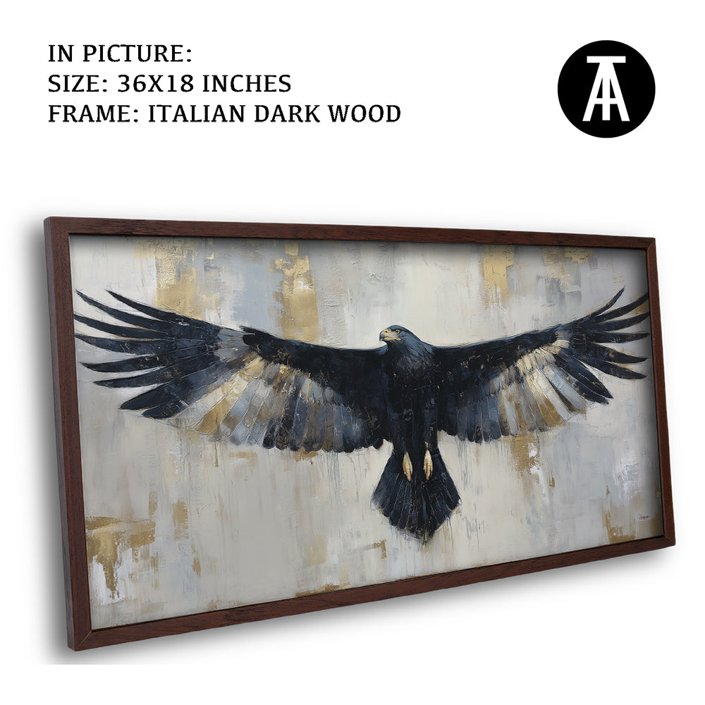 Artwork in Dark Wood Frame
