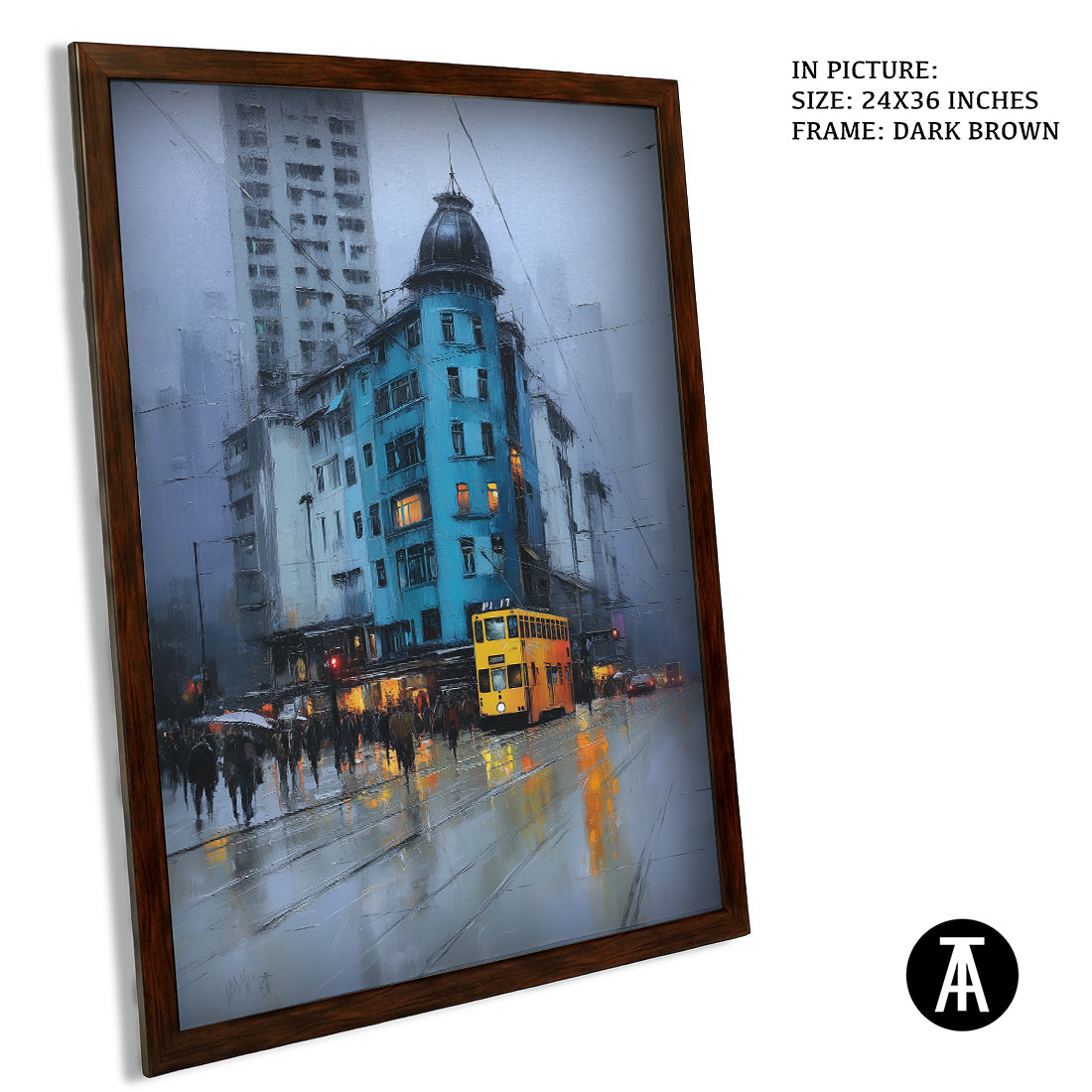 Artwork in Metal Champagne Gold Frame