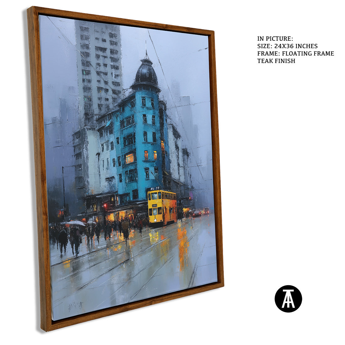 Artwork in Natural Wood Frame