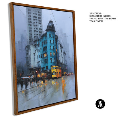 Artwork in Natural Wood Frame
