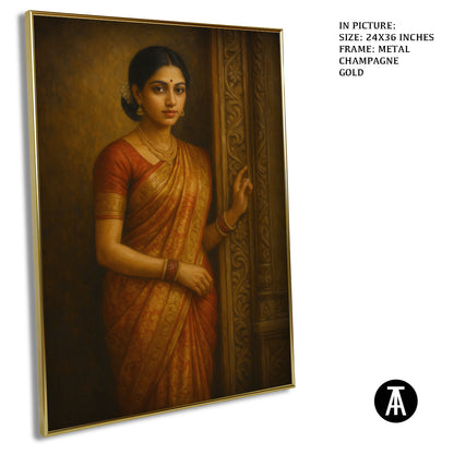 Artwork in Metal Champagne Gold Frame