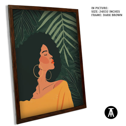 Artwork in Dark Brown Frame