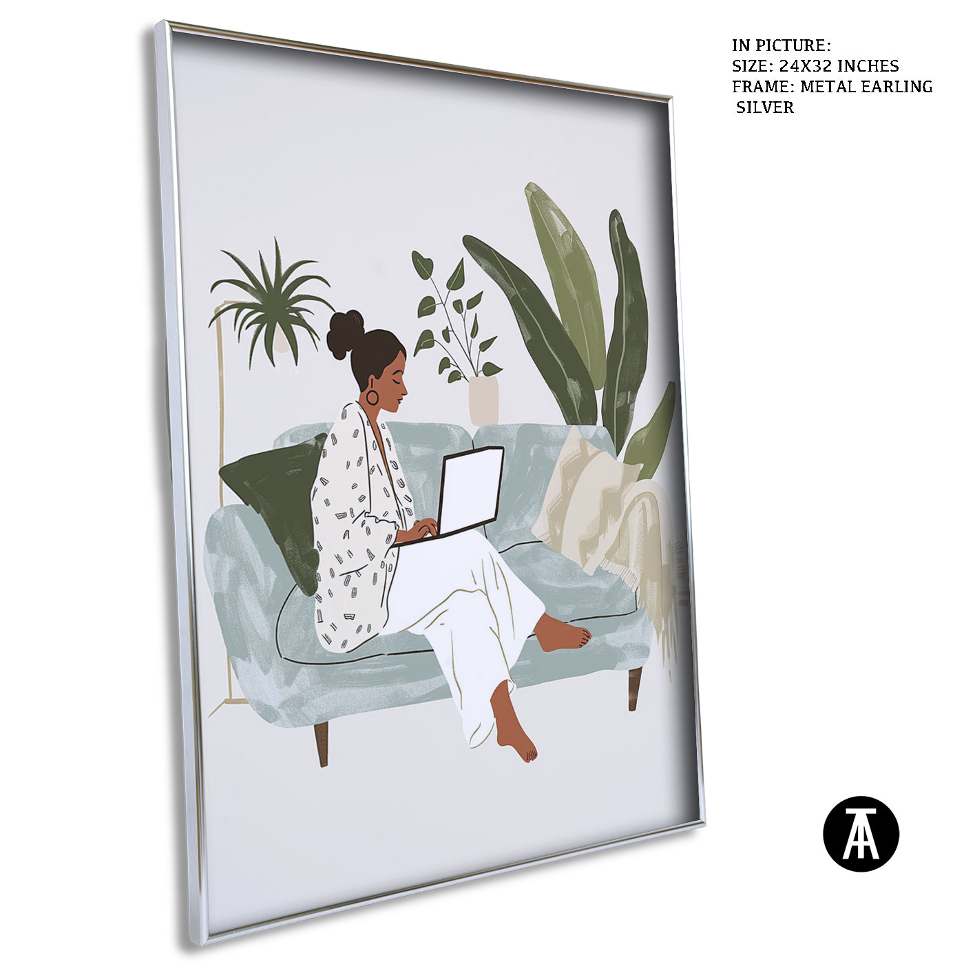 Artwork in Metal Earling Silver Frame