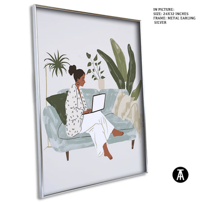 Artwork in Metal Earling Silver Frame