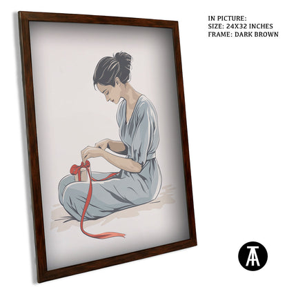 Artwork in Metal Champagne Gold Frame