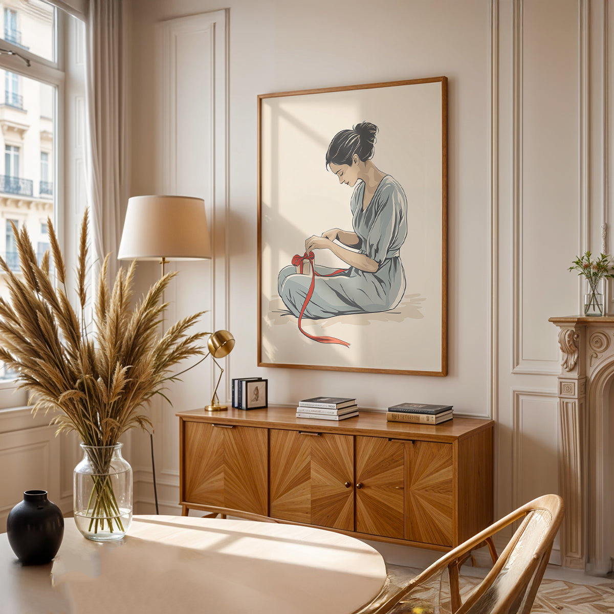 Minimalist Painting in a Lifestyle Setting