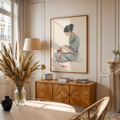 Minimalist Painting in a Lifestyle Setting