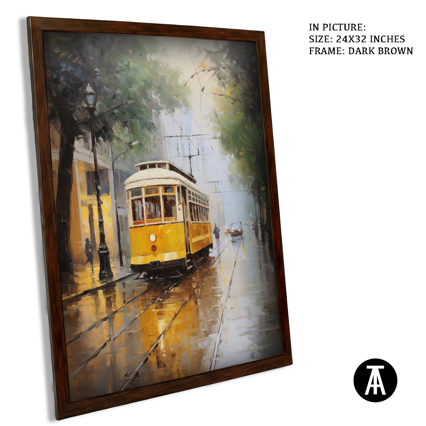 Artwork in Metal Champagne Gold Frame