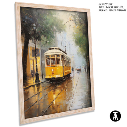 Artwork in Dark Brown Frame