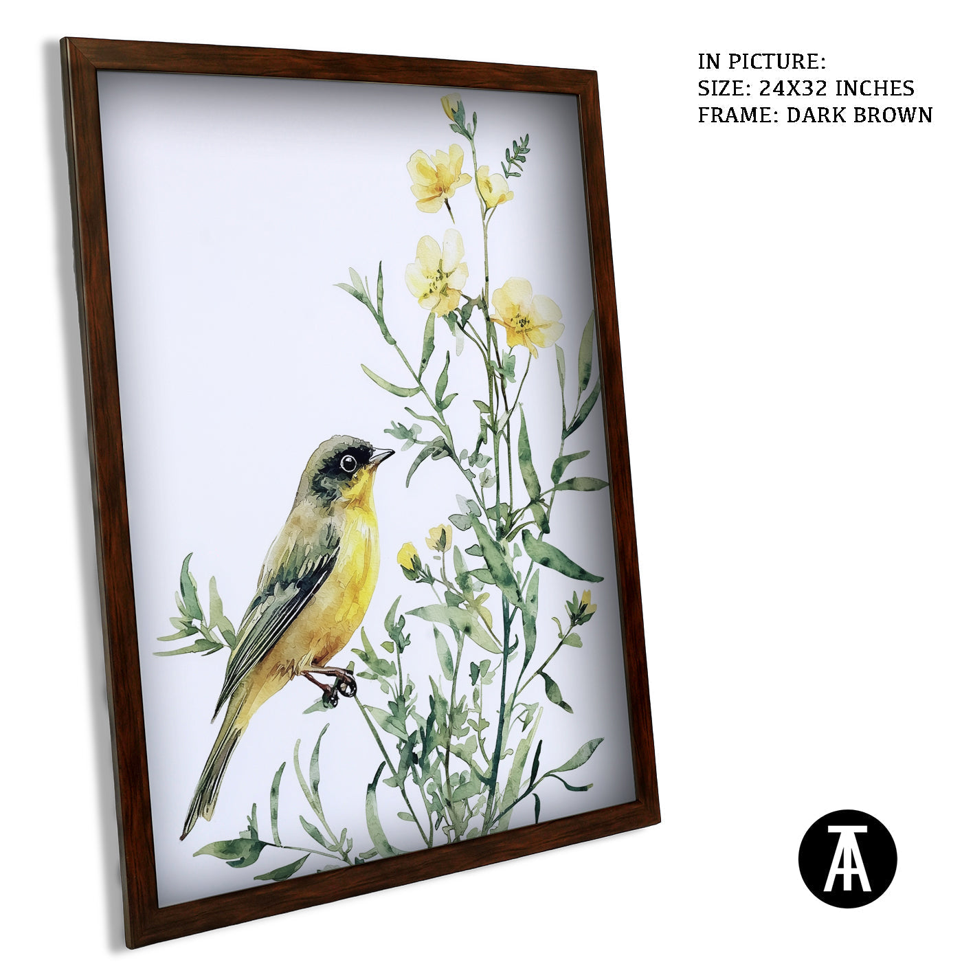 Artwork in Metal Champagne Gold Frame