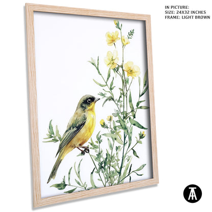 Artwork in Dark Brown Frame