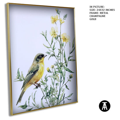 Artwork in Light Brown Frame