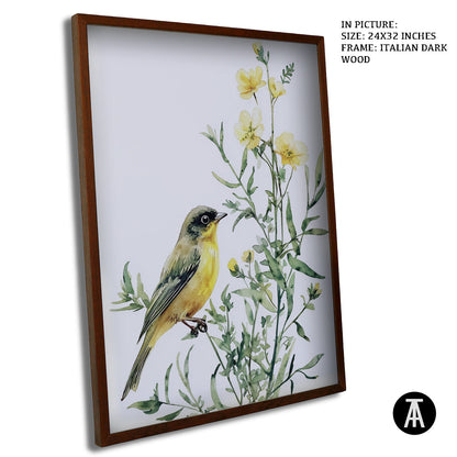 Artwork in Dark Wood Frame