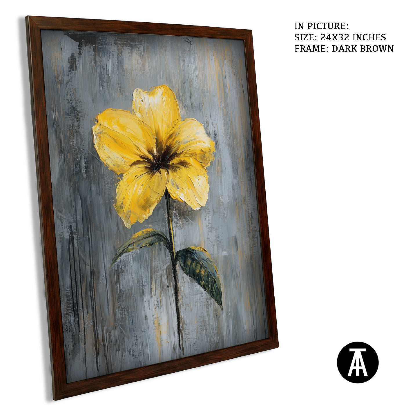 Artwork in Metal Champagne Gold Frame