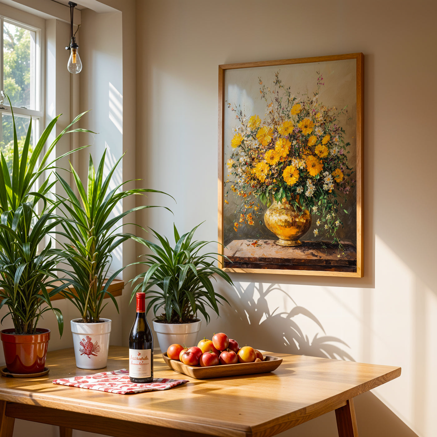 Floral Artwork in a Lifestyle Setting