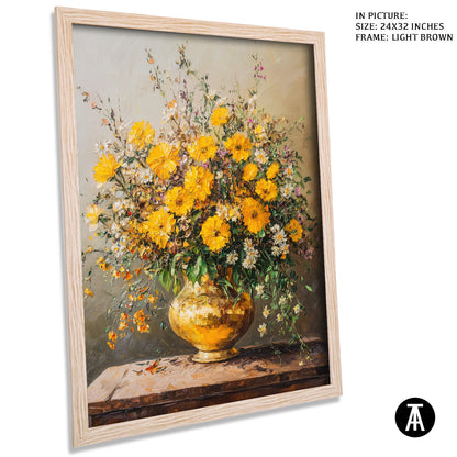 Artwork in Dark Brown Frame
