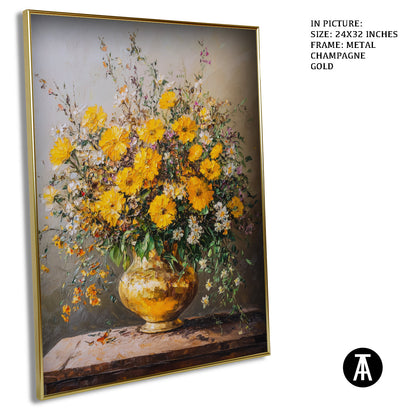 Artwork in Light Brown Frame