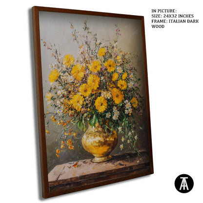Artwork in Dark Wood Frame
