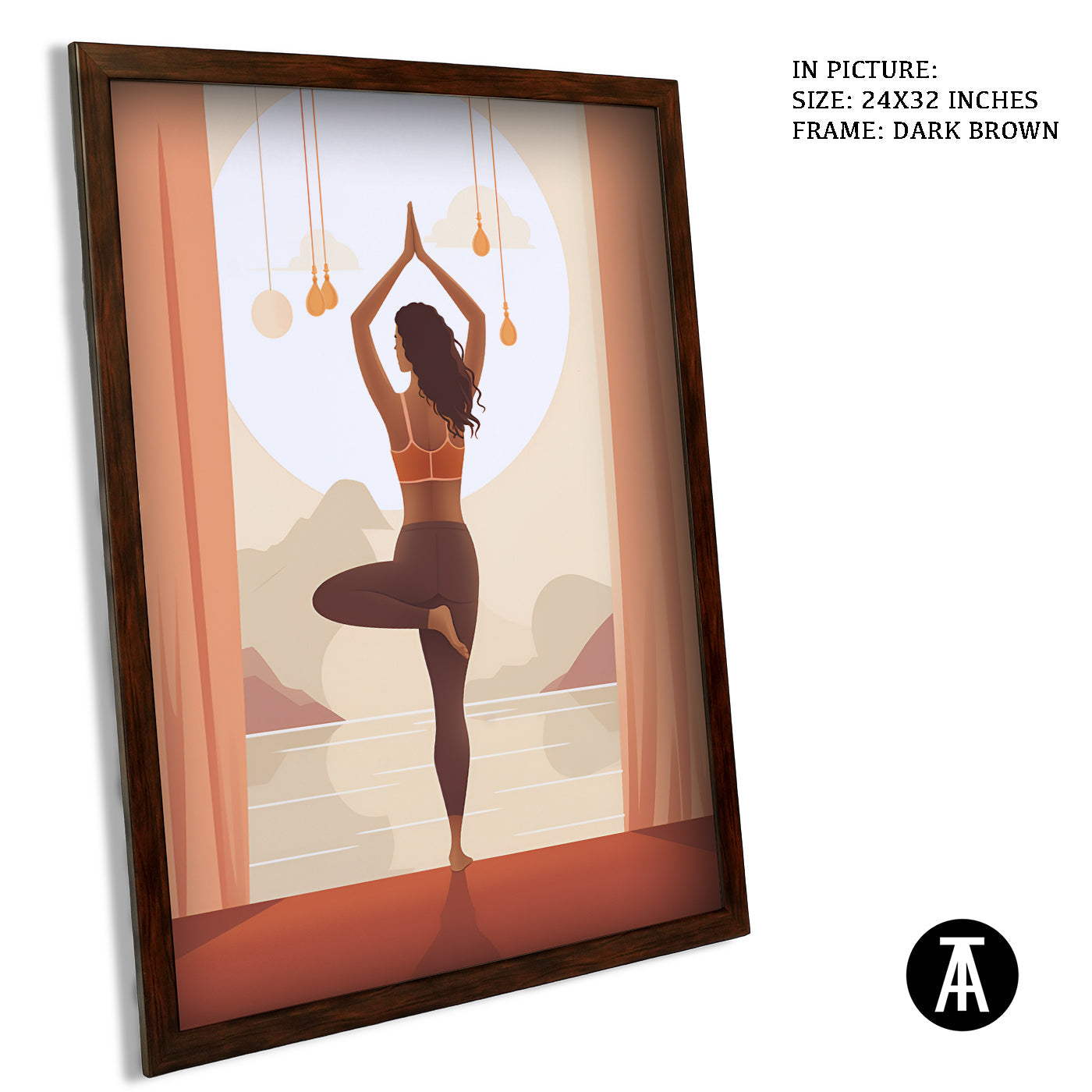 Artwork in Metal Champagne Gold Frame