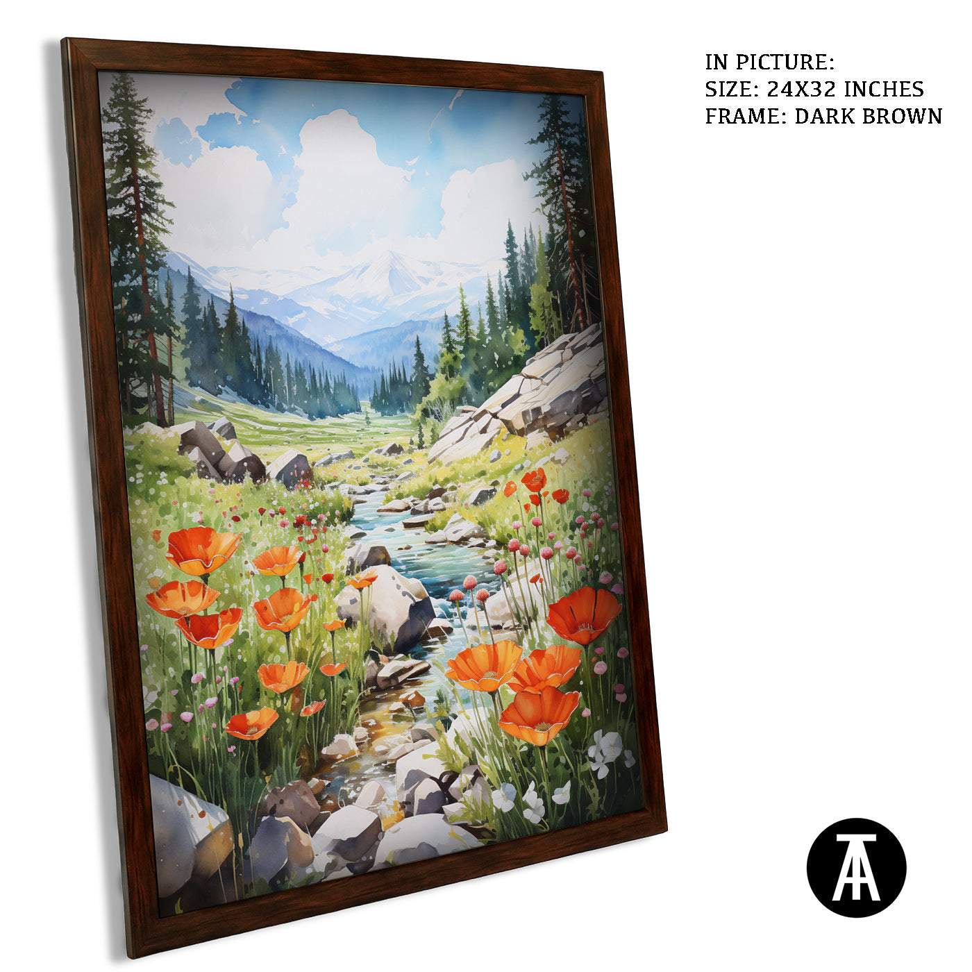 Artwork in Metal Champagne Gold Frame