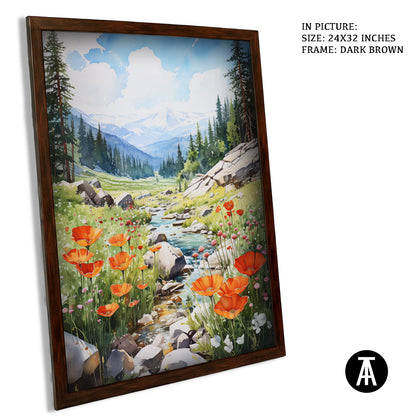 Artwork in Metal Champagne Gold Frame