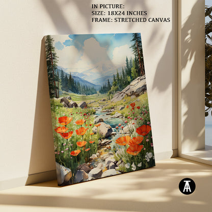 Artwork in Natural Wood Frame