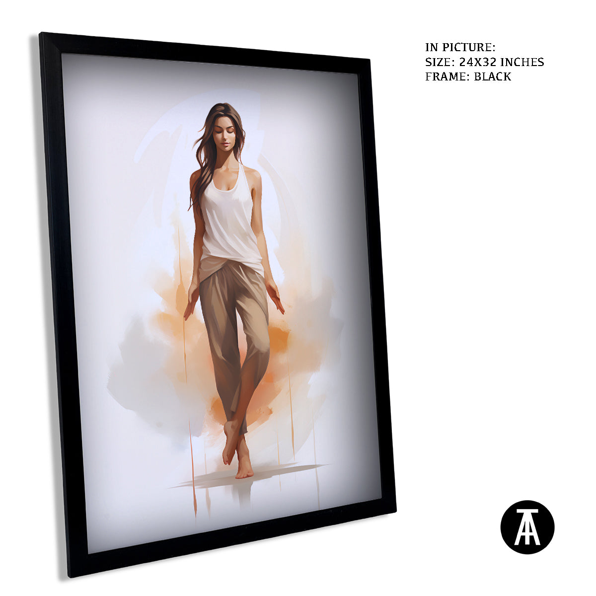 Sample Artwork in Black Frame