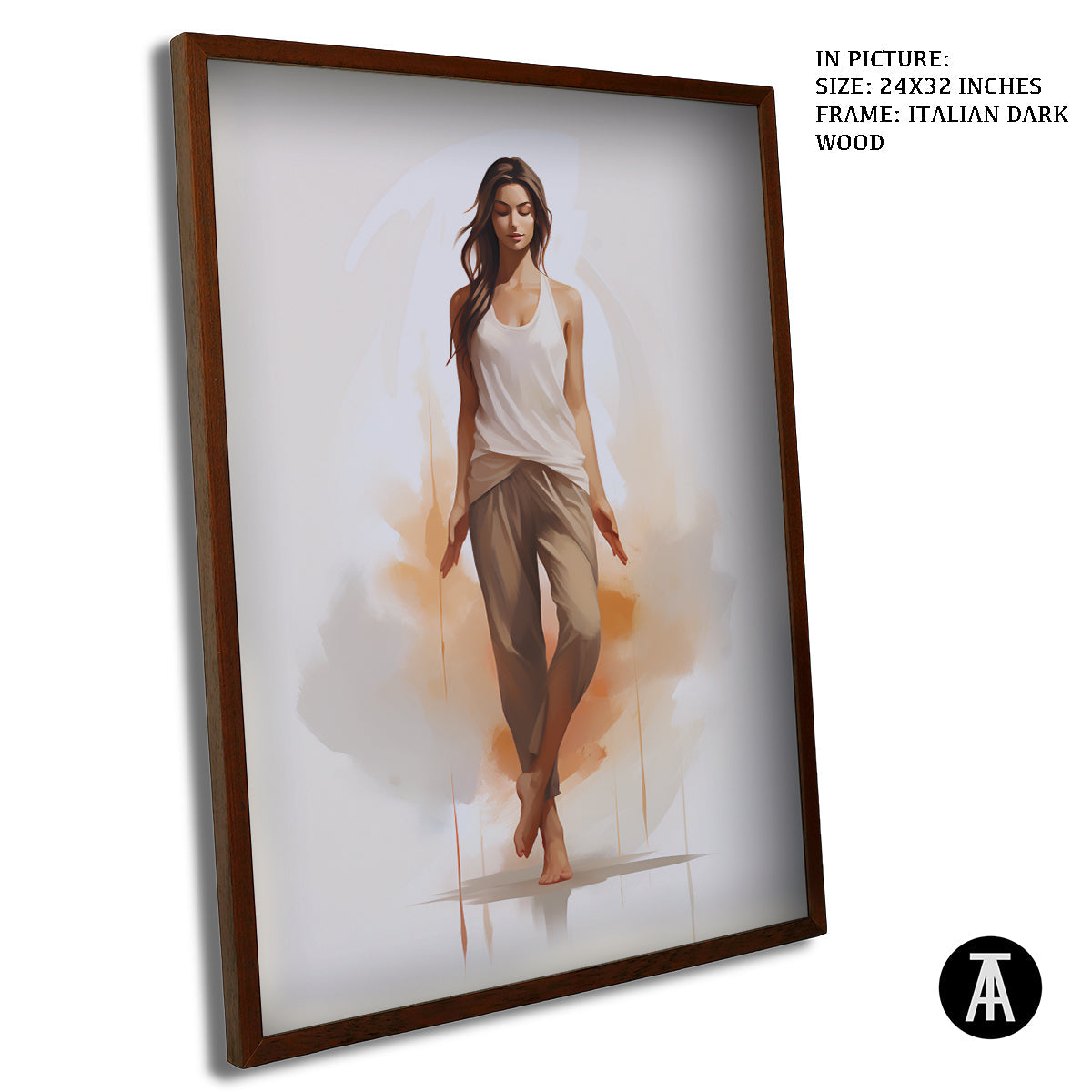 Sample Artwork in Italian Wood Framing Dark