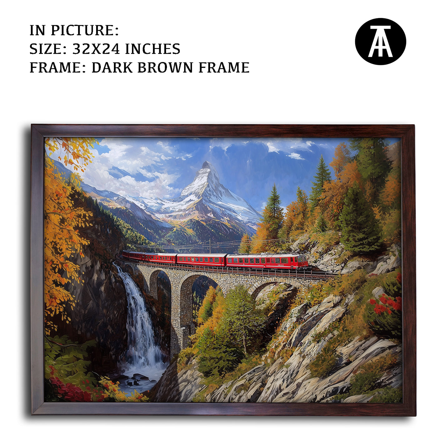 Artwork in Metal Champagne Gold Frame