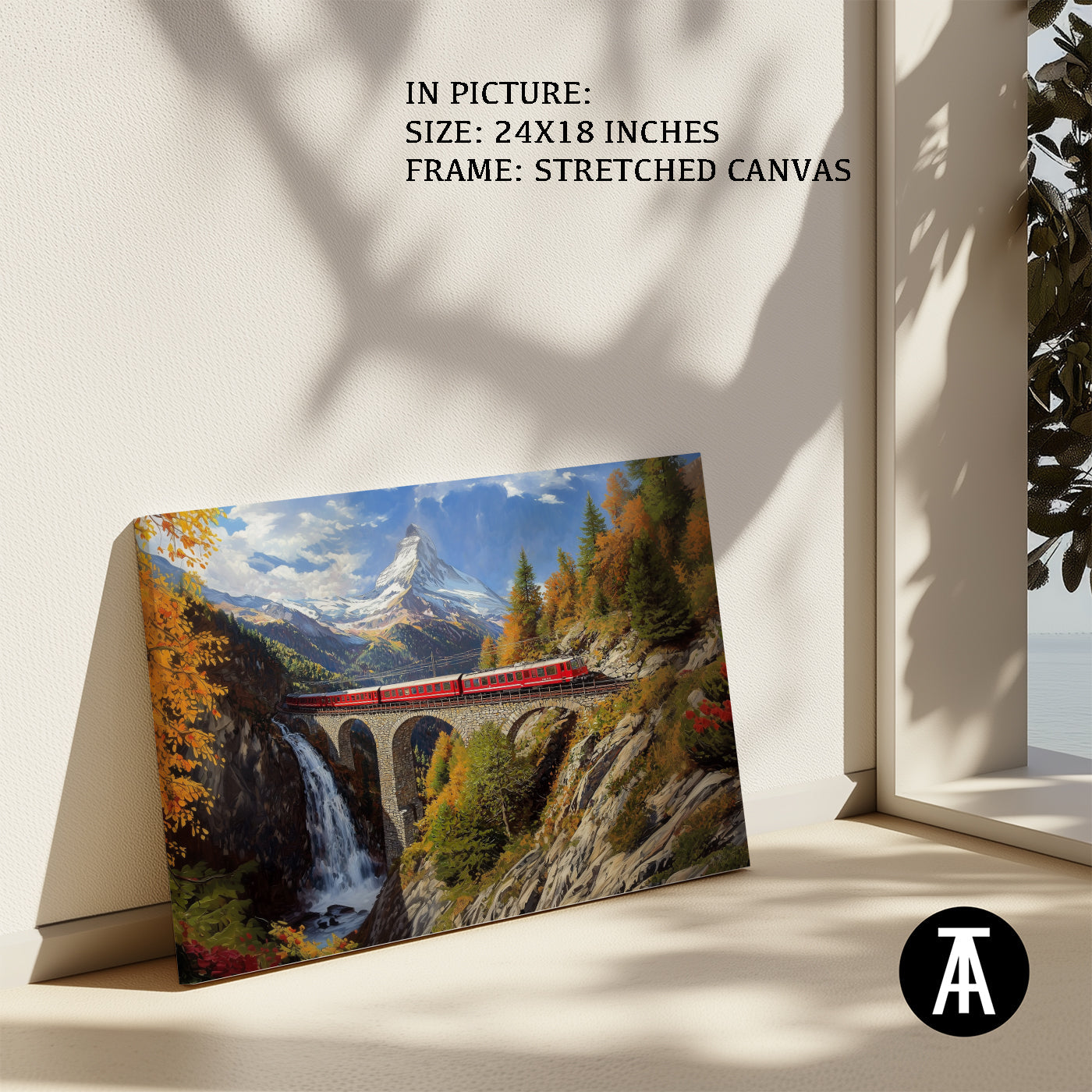 Artwork in Natural Wood Frame