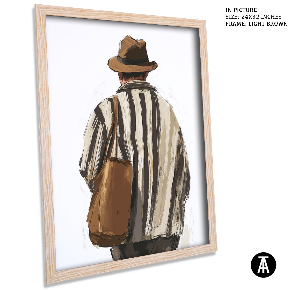 Artwork in Dark Brown Frame