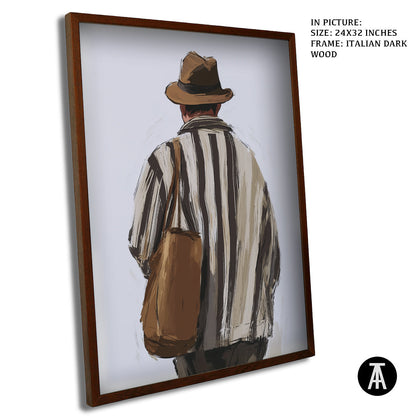 Artwork in Dark Wood Frame