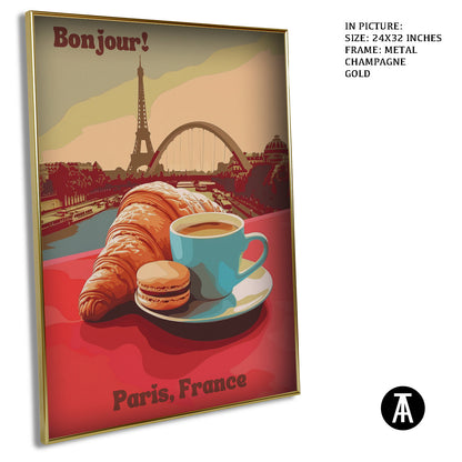 Artwork in Light Brown Frame