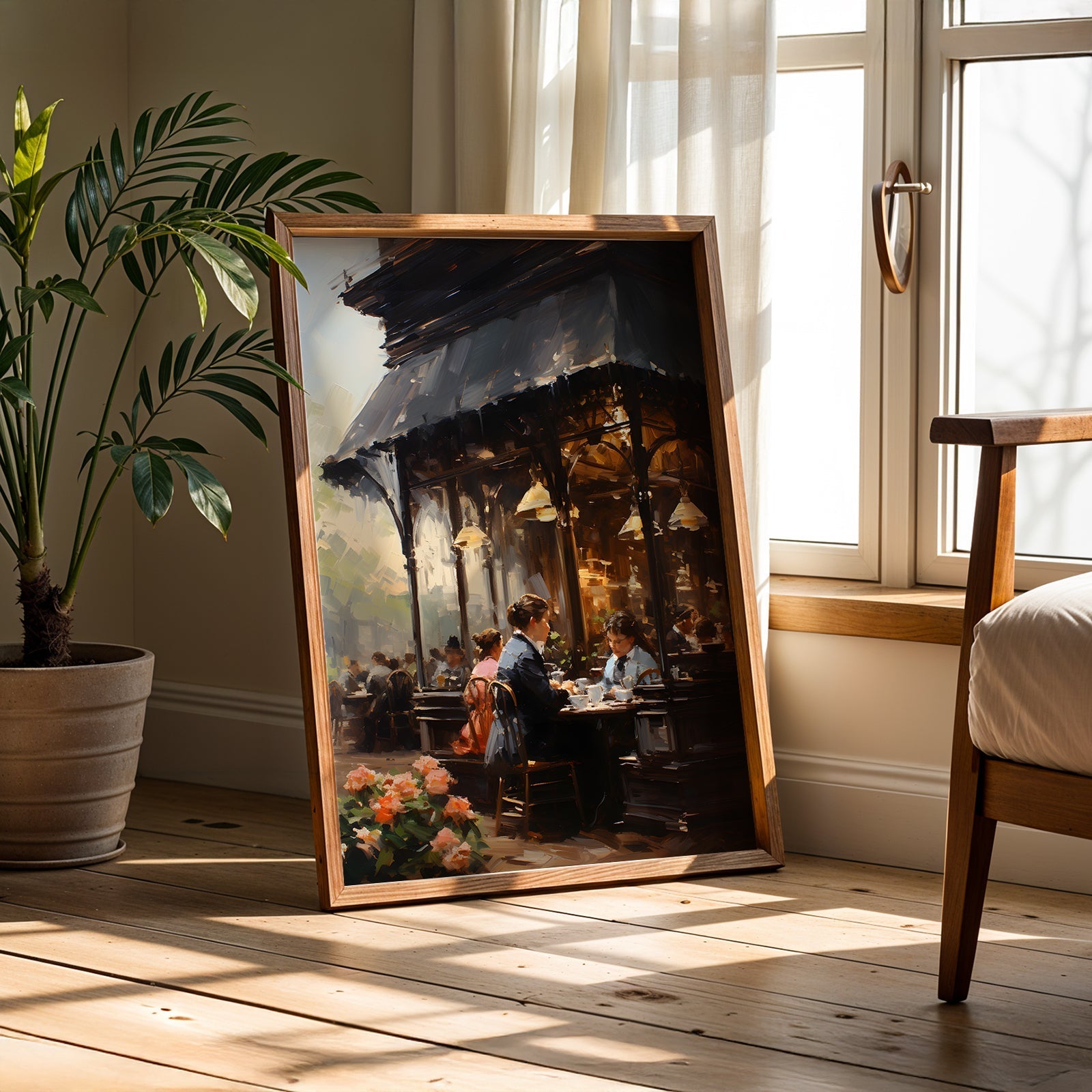 Vintage London Painting in a Lifestyle Setting
