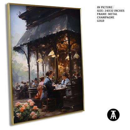 Artwork in Metal Champagne Gold Frame