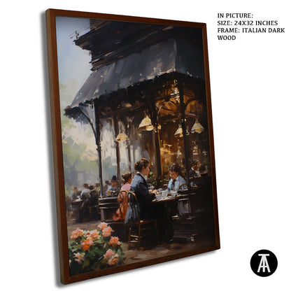Artwork in Dark Wood Frame
