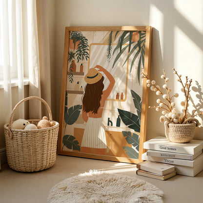Boho Art Painting in a Lifestyle Setting
