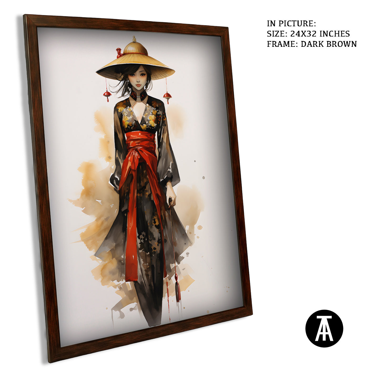 Artwork in Metal Champagne Gold Frame