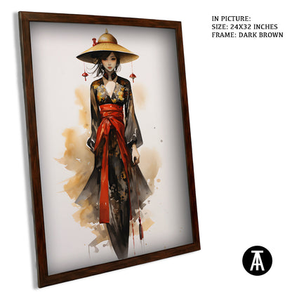Artwork in Metal Champagne Gold Frame