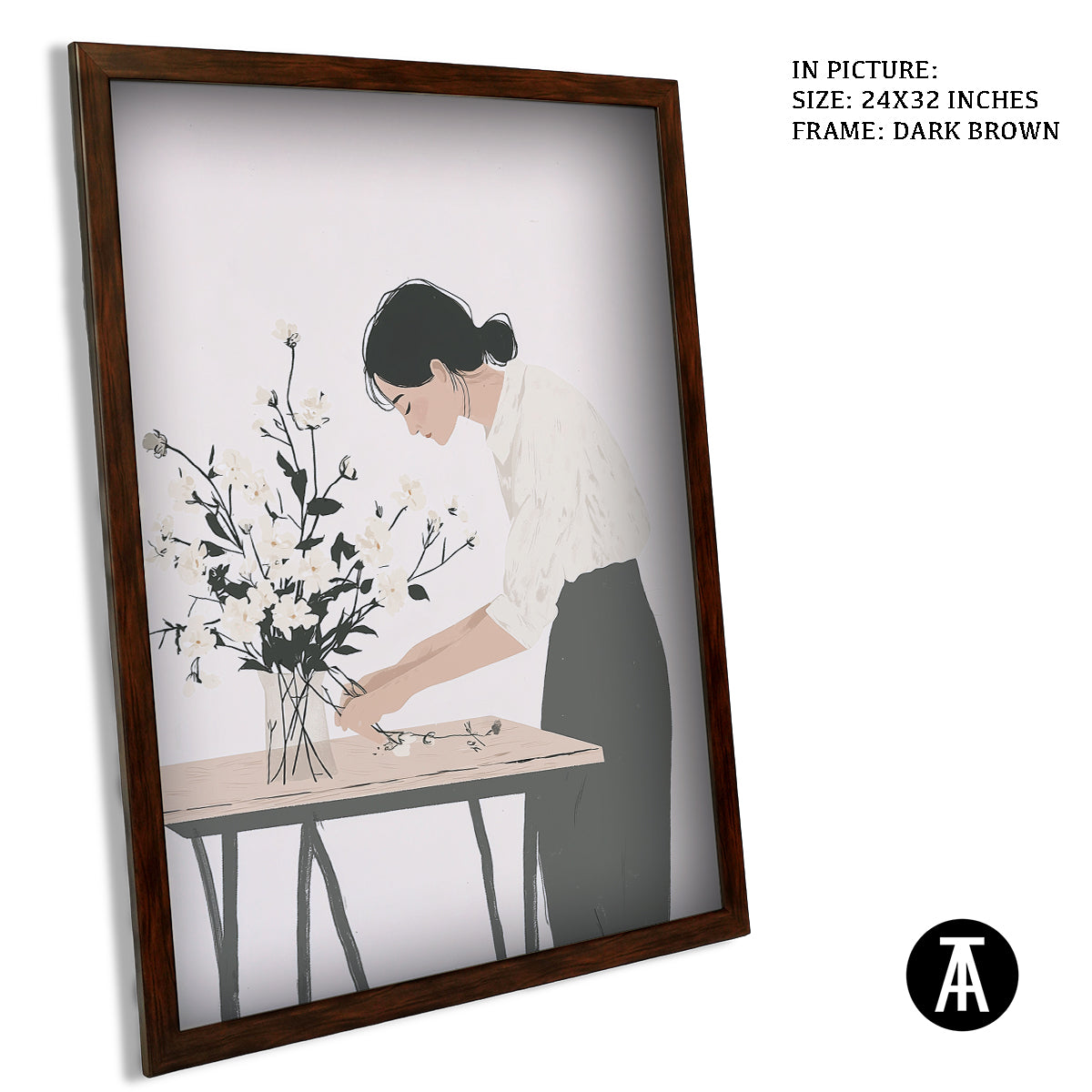 Artwork in Metal Champagne Gold Frame