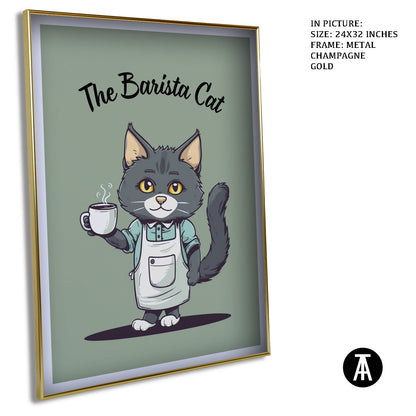 Artwork in Light Brown Frame