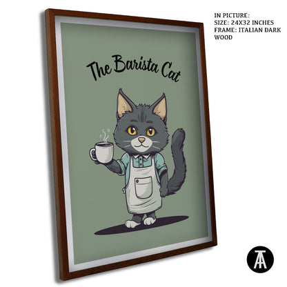 Artwork in Dark Wood Frame