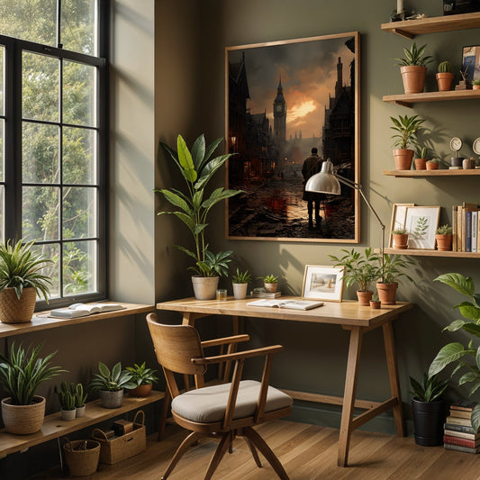 Vintage London Artwork in a Lifestyle Setting