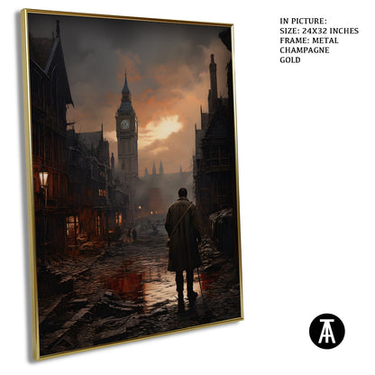 Artwork in Metal Champagne Gold Frame