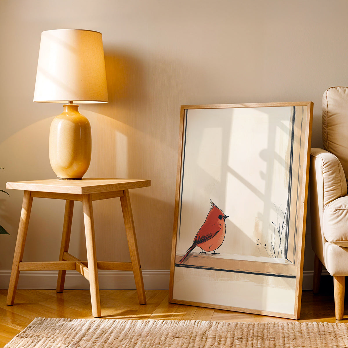 Minimalist Artwork in a Lifestyle Setting