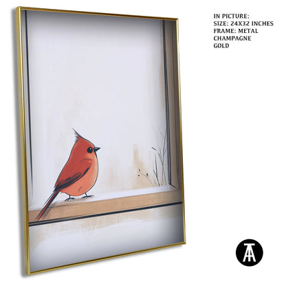 Artwork in Light Brown Frame