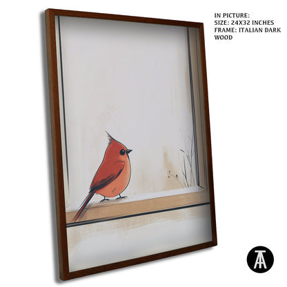 Artwork in Dark Wood Frame