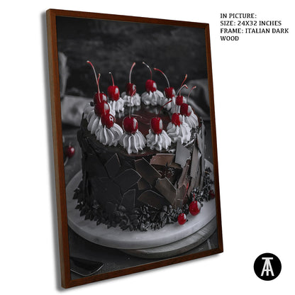 Artwork in Dark Wood Frame